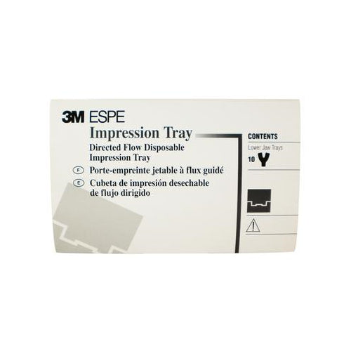 3M ESPE 71620 Directed Flow Rigid Impression Dental Trays Large Lower 10/Pk 3M ESPE 71620 Directed Flow Rigid Impression Dental Trays Large Lower 10/Pk
